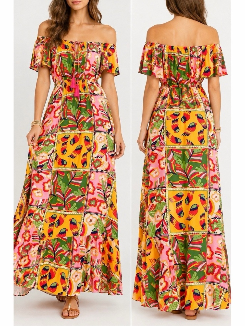 Anthropologie Label of Love Calista Maxi Dress L